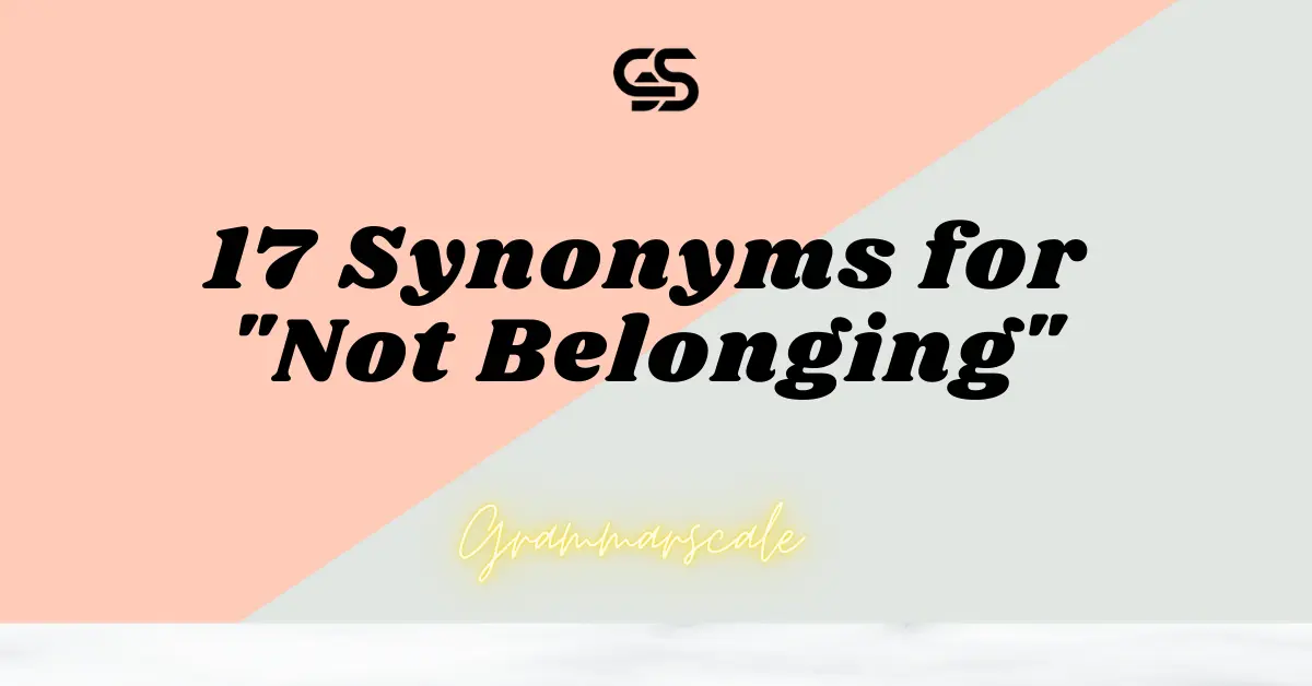 17 Synonyms for "Not Belonging"